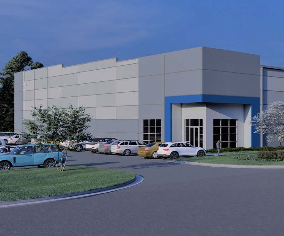 MOVA Logistics — office entrance exterior rendering
